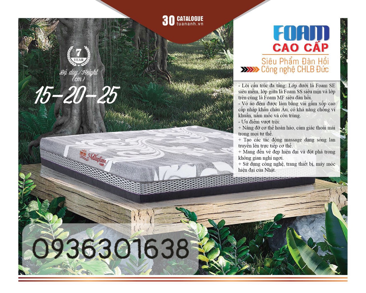 Đệm Foam Adaptive Tuấn Anh