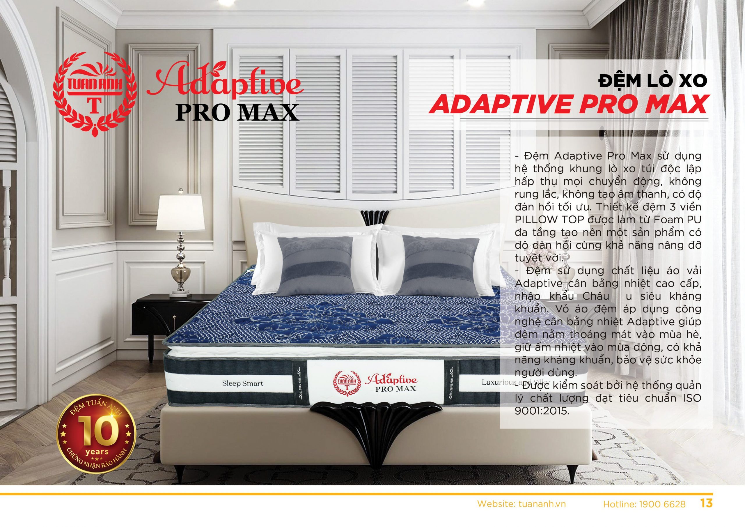 ĐỆM LÒ XO TÚI ĐỘC LẬP ADAPTIVE PROMAX